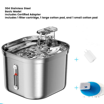 🔥【OFERTA IMPERDIBLE】🔥Veterinarios recomiendan! Stainless Steel Quiet & Filtered Pet Water Dispenser