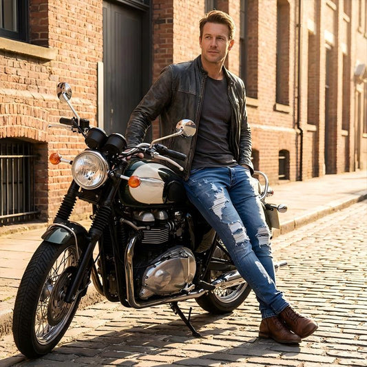 👖 ¡60 % DE DESCUENTO! 🔥 Vaqueros pitillo desgastados y con estilo para hombre: corte ajustado y cónico, algodón transpirable y detalles rasgados de lo más atrevidos