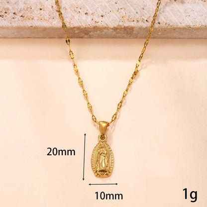 🔥【1° Más Vendido】🔥Gold-Tone Stainless Steel Virgin Mary Pendant