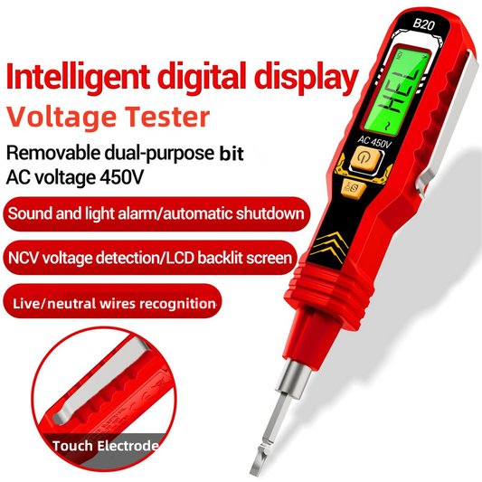 📢⚡ 50% DE RÉDUCTION! 🔍 Testeur de Tension Sans Contact – Détection AC 12-1000V, Écran LCD avec Rétro-Éclairage & Indication par Bip et Lumière 🛡️