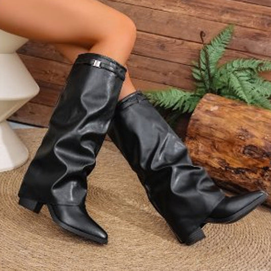 【1° Más Vendido】📢📢¡45% DE DESCUENTO!⏰ Botas gruesas y holgadas hasta la rodilla para mujer y ENVÍO GRATIS✈️