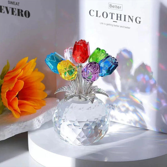 🔥【1° Más Vendido】🎉 Regalo de Año Nuevo: ¡50 % DE DESCUENTO!✨Figura eterna de pétalos de rosa de cristal en un jarrón: símbolo atemporal del amor + lujoso accesorio para el hogar. ¡Perfecto como regalo!