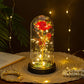 Luminous Forever Rose with Glass Cover & Fairy Lights