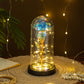 Luminous Forever Rose with Glass Cover & Fairy Lights