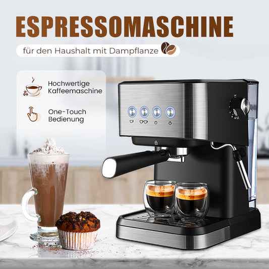 ☕Máquina de café espresso para uso doméstico con boquilla de vapor