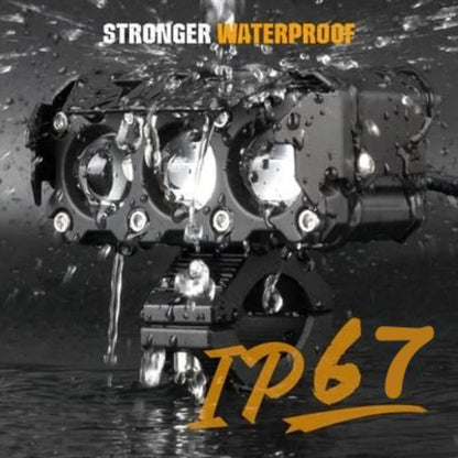🔥【1° Más Vendido】🔥Luces Débiles? 4500LM Doble Haz 4", ¡IP67 Impermeable! Ventilador+Radar Aluminio Luces Doble Haz Todo Terreno⚡️