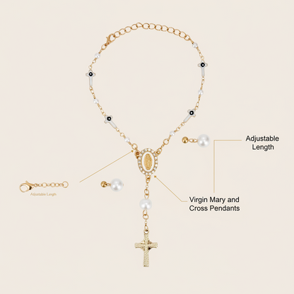 Unique Retro Steering Wheel Rosary Pendant