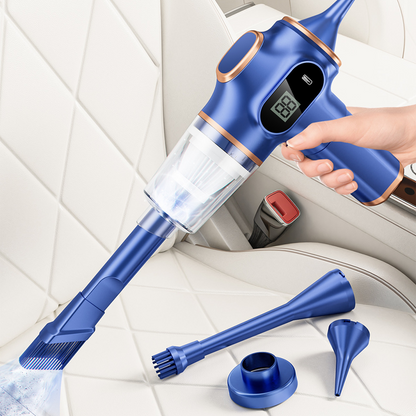 🌪 Aspiradora Inalámbrica 4 en 1 | Succión y Soplado, Pantalla Inteligente ✨ Ideal para Hogar, Coche y Pelo de Mascotas, Potente y Portátil
