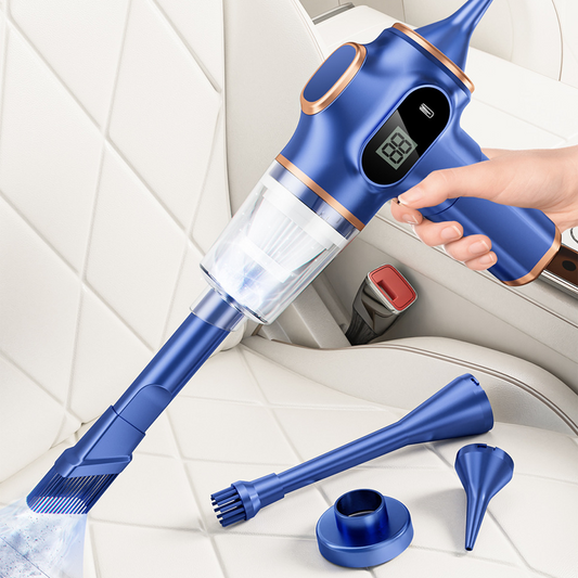 🌪 Aspiradora Inalámbrica 4 en 1 | Succión y Soplado, Pantalla Inteligente ✨ Ideal para Hogar, Coche y Pelo de Mascotas, Potente y Portátil