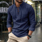 🧥Camisa informal de hombre con cordones: ¡un look elegante en un santiamén! Cuello moderno sin corbata, de algodón suave y transpirable. Un estilo desenfadado ideal para quedar a tomar un café o para las comidas dominicales. ☕👴