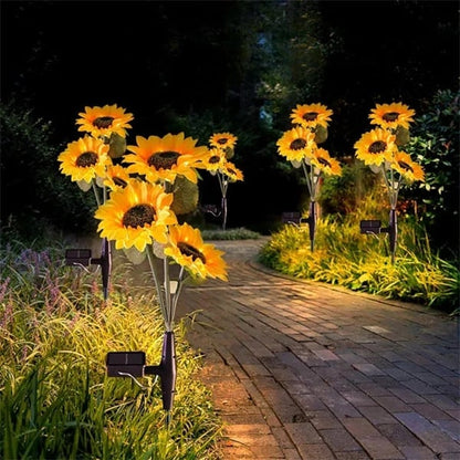 ☀️ Luces solares impermeables de girasol – Pétalos realistas, impermeabilizantes IP65 y resplandor ☀️🌻 automático 8–12 horas