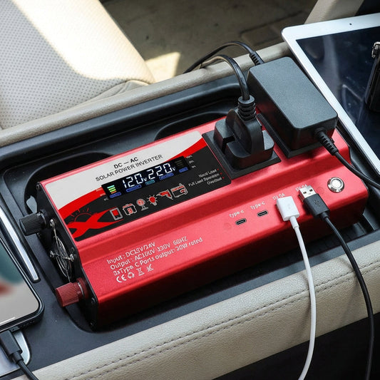 ¡Convierte tu coche en un centro de energía móvil con un inversor que no solo carga todo, sino que protege, ilumina y te da la libertad de explorar sin límites! 🔌