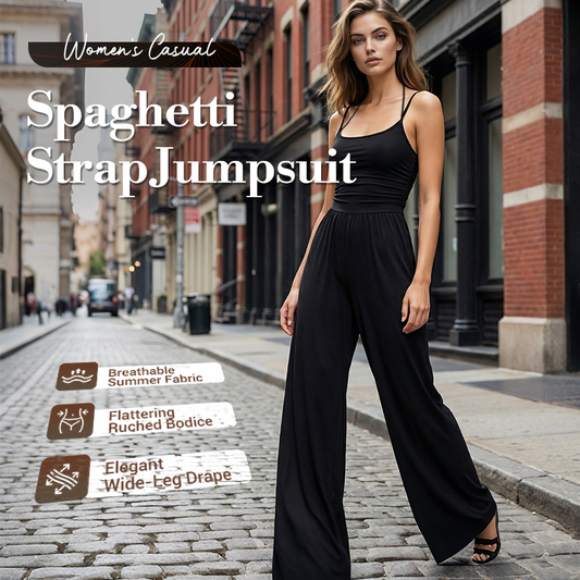 🏆【1º en Trajes】👗 Mono Casual de Tirantes Finos para Mujer – Ligero, Cómodo y Perfecto para el Día a Día ✨💖