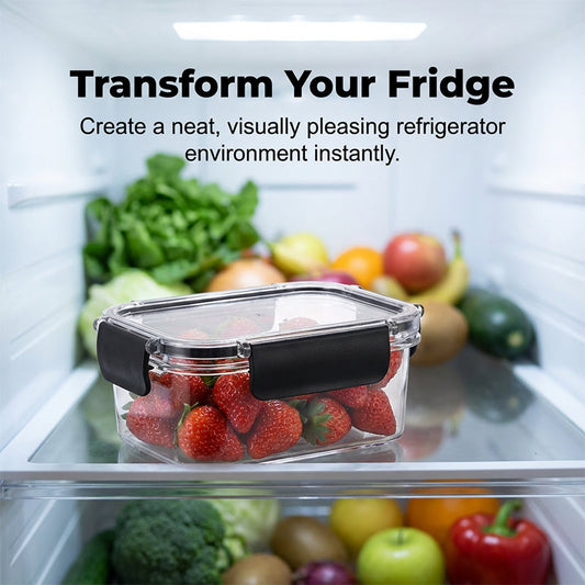 ¿Tu comida se echa a perder en la nevera? Nosotros la mantenemos viva. 🥗❄️4 cierres + silicona = 0 derrames. Tu refrigerador, siempre limpio. 🔒