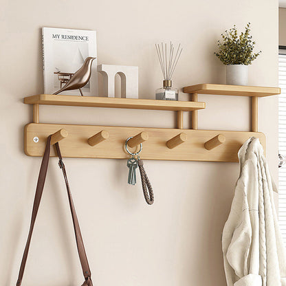🏆【1º en Muebles 】🏅Space-Saving Wall-Mount Coat Rack with Shelf 🚨 ÚLTIMAS UNIDADES: El perchero de bambú que está ordenando los hogares mexicanos. 🇲🇽