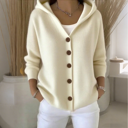 💎 ¡40% DE DESCUENTO! 💎 Cárdigan de punto con capucha y camisa de botón para mujer – Ajuste relajado, poliéster suave y 10 colores 🧥🌈 estilosos