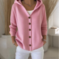 💎 ¡40% DE DESCUENTO! 💎 Cárdigan de punto con capucha y camisa de botón para mujer – Ajuste relajado, poliéster suave y 10 colores 🧥🌈 estilosos