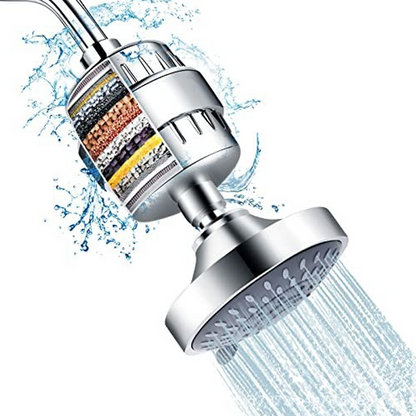 ¿Piel seca y cabello opaco? 20 etapas de filtración lo cambian todo. 🚿💧5 patrones de rociado: lluvia, masaje, niebla... elige tu experiencia spa. 🌧️