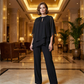 🎁Novedades con un 49 % de descuento💥 Elegante conjunto asimétrico de dos piezas con pantalón