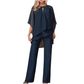 🎁Novedades con un 49 % de descuento💥 Elegante conjunto asimétrico de dos piezas con pantalón