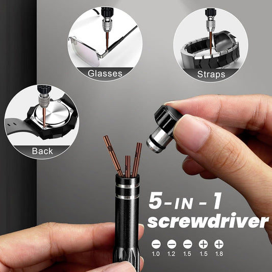 【1º en Relojería】¿Pila del reloj gastada? Este kit te permite cambiarla tú mismo en minutos. 🔋🕰️herramientas profesionales para reparaciones caseras. 🛠️🚫