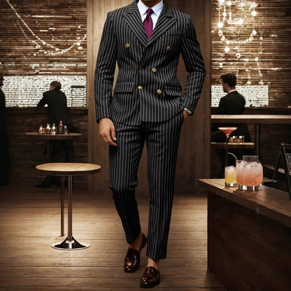 【ENVÍO GRATIS】¿Trajes que no te quedan bien? Rayas finas que estilizan, corte ajustado que realza. 👔✅