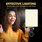 ¿Selfies oscuros y videollamadas con sombras? Luz LED uniforme y ajustable, calidad