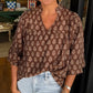 Top informal y holgado con estampado para mujer