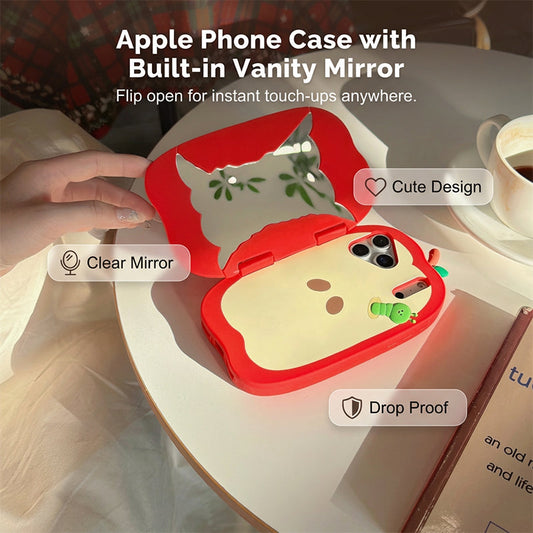 Funda de silicona para móvil «Apple Flip» con espejo