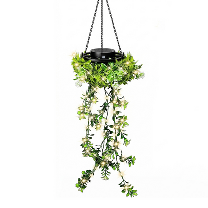 ☀️ 50% DESCUENTO – Luces Solares de Hiedra con Hojas Artificiales – Resistente al Agua, 8 Modos de Iluminación y Flexibles – Perfectas para Jardines, Balcones y Decoración de Paredes 🌿💡✨