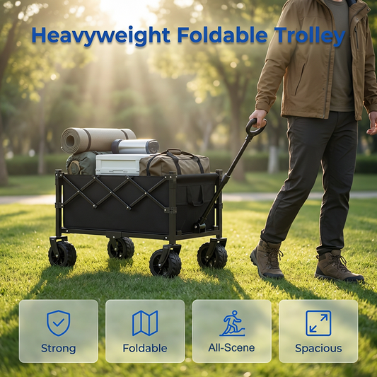 [Precio excepcional] Carrito plegable con ruedas: resistente, cómodo, versátil y práctico