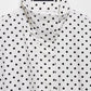 Chaqueta corta de lunares para mujer con cuello alto
