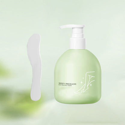 💥 Crema depiladora de tamaño grande Set de crema depiladora suave y no irritante (crema depiladora + navaja) | Oferta de tiempo limitado 🎁