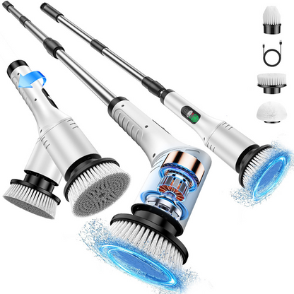🎁【Los primeros cincuenta recibirán un limpiador para suelos】Cepillo giratorio eléctrico mejorado con pantalla LED