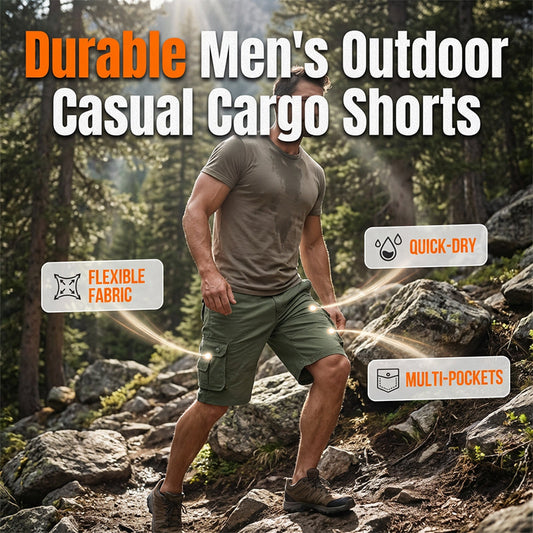 Pantalones cortos cargo casuales para hombre para exteriores ✈️ Compra 2 y obtén envío gratis