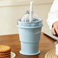 🌞¡Dale un toque fresco a la primavera con un 50 % de descuento!🥤Vaso para hielo plegable de silicona 2 en 1 | Crea bolas de hielo XL para café helado y cócteles | Vaso antiderrame con pajita (sin BPA)