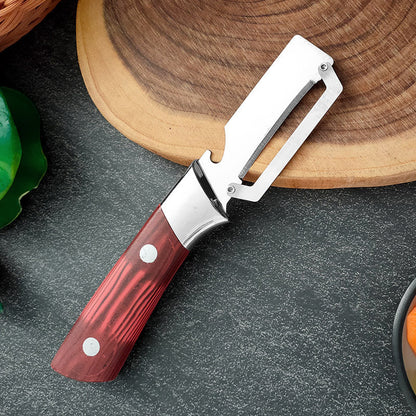 ⏰🔥 ¡50% DE DESCUENTO POR TIEMPO LIMITADO! 🔪 Pelador Multifunción de Acero Inoxidable – Hoja Afilada y Abrebotellas Incluido ✨🥒