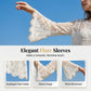 🌺 ¡OFERTA RELÁMPAGO 50% DE DESCUENTO! 👒 Blusa de Encaje Cubre-Bikini Bohemia – Mangas Acampanadas, Patrón Calado y Estilo Vintage para la Playa ✨