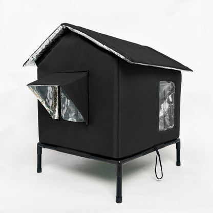 ⏰🔥 ¡50% DE DESCUENTO POR TIEMPO LIMITADO! 🐱🏡 Casita Elevada para Gatos – Impermeable, Aislada y Plegable para Exterior 🌧️✨