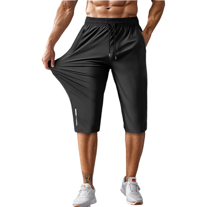 🩳 ¡OFERTA RELÁMPAGO 50% DE DESCUENTO POR TIEMPO LIMITADO! 🏃‍♂️ Pantalones Capri Deportivos de Secado Rápido para Hombre – Elásticos, con Bolsillos de Cremallera, Cintura Ajustable y 4 Colores ✨
