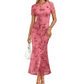 Vestido de malla floral de mujer