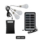 Sistema de iluminación LED alimentado por energía solar con 3 bombillas