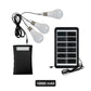 Sistema de iluminación LED alimentado por energía solar con 3 bombillas