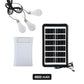 Sistema de iluminación LED alimentado por energía solar con 3 bombillas
