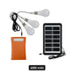 Sistema de iluminación LED alimentado por energía solar con 3 bombillas
