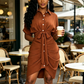 Vestido casual con botones para mujer