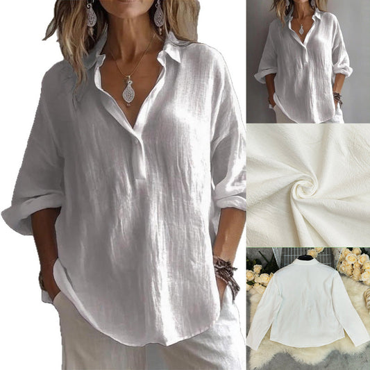 Camisa suelta versátil para mujer