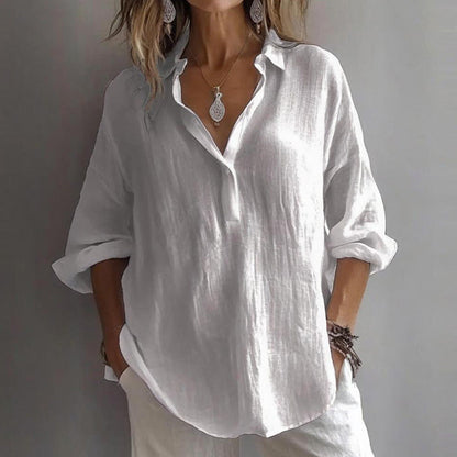 Camisa suelta versátil para mujer