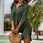 Camisa Casual Holgada de Jacquard de Gasa para Mujer