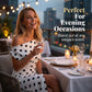 White & Black Polka Dot Asymmetrical Dress
